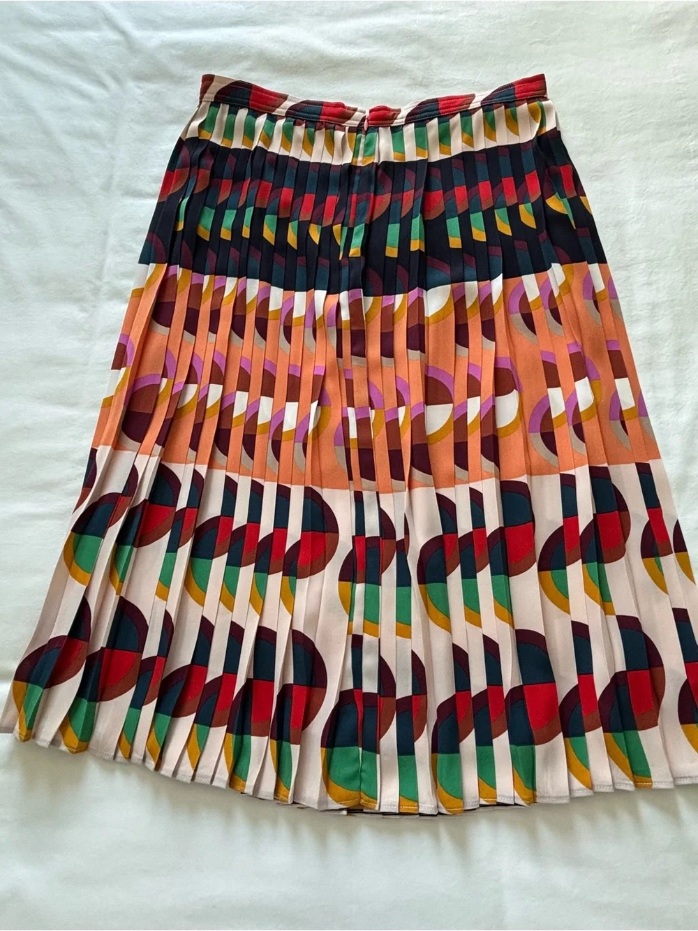 NWOT! RARE! J.Crew Geometric Print Pleated Skirt - Picture 5 of 5
